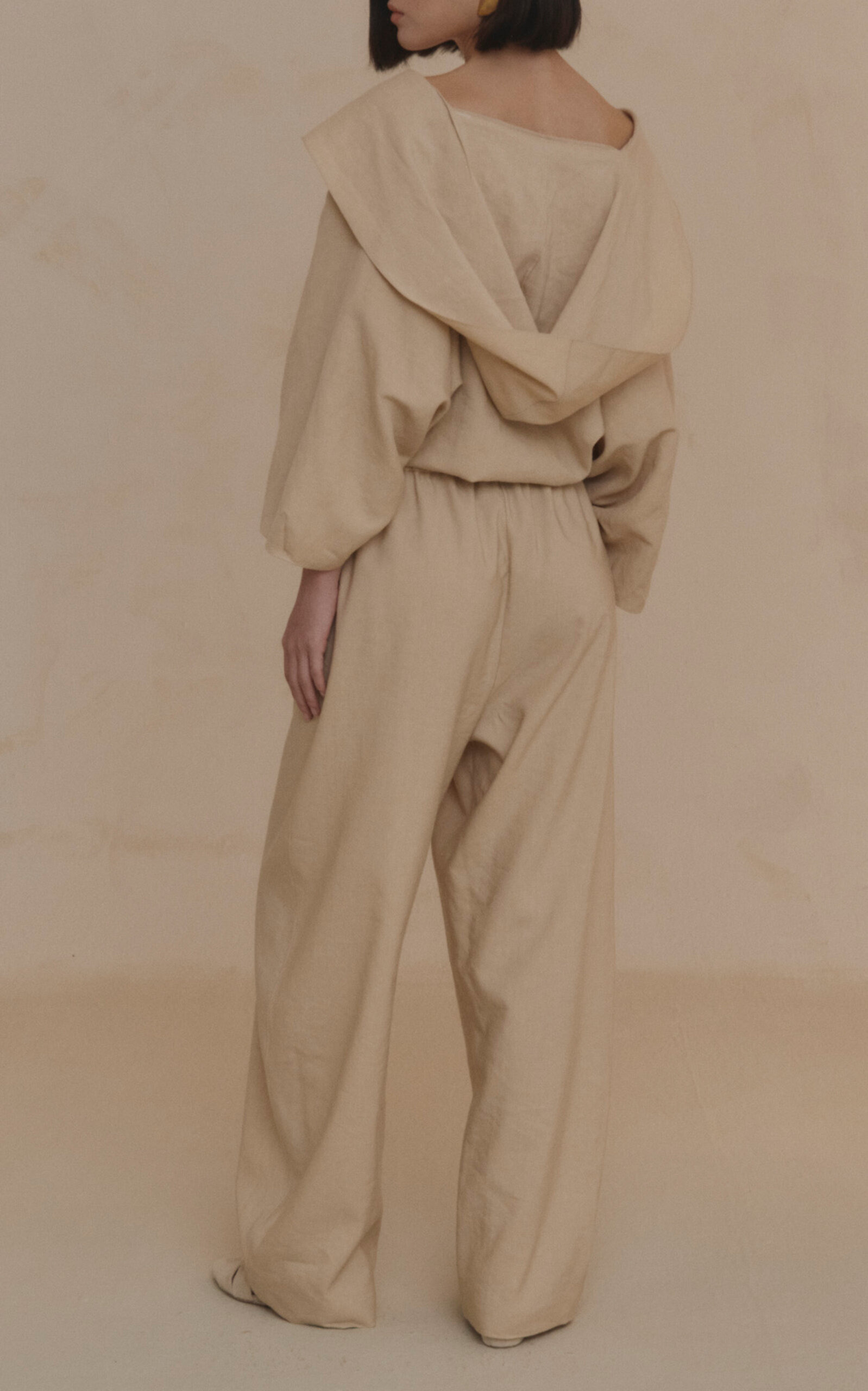 Rocco Linen-Blend Wide-Leg Pants neutral - 5