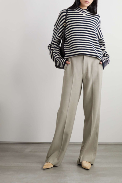 extreme cashmere Nº205 Him striped cashmere-blend sweater outlook