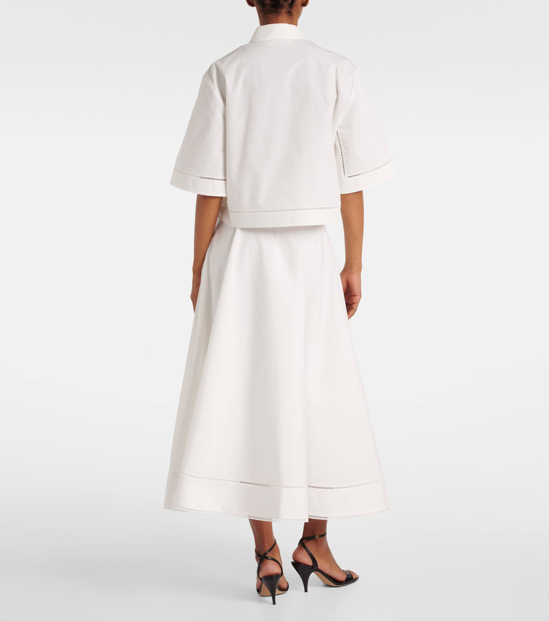 Embroidered cotton poplin shirt - 3