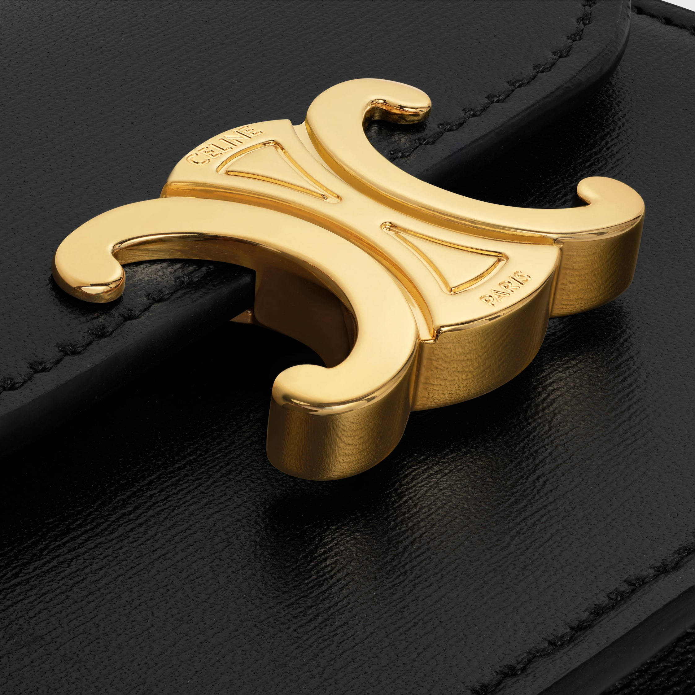 BUSINESS CARD HOLDER TRIOMPHE in SHINY CALFSKIN - 5