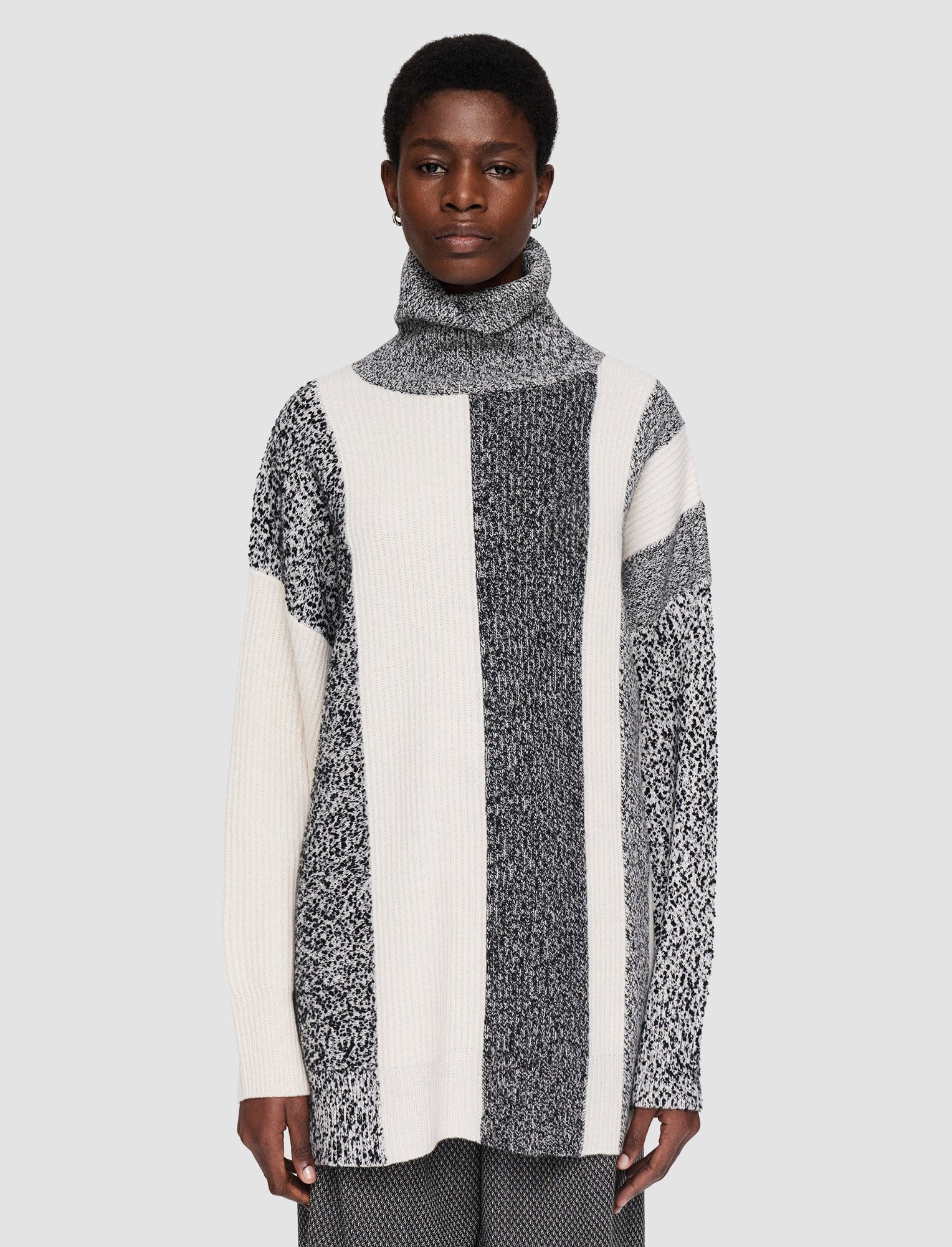 Joseph Bold Stripes High Neck Jumper - 3