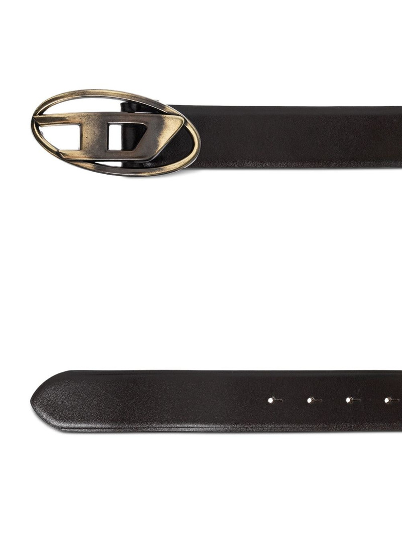 Diesel Oval D-logo leather belt outlook