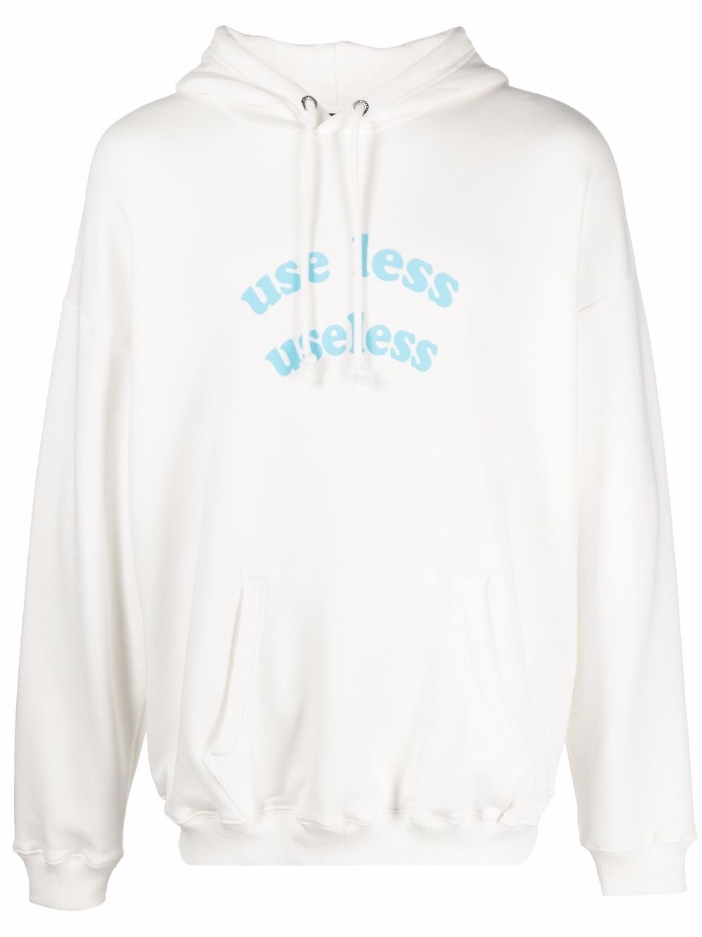 slogan-print pullover hoodie - 1