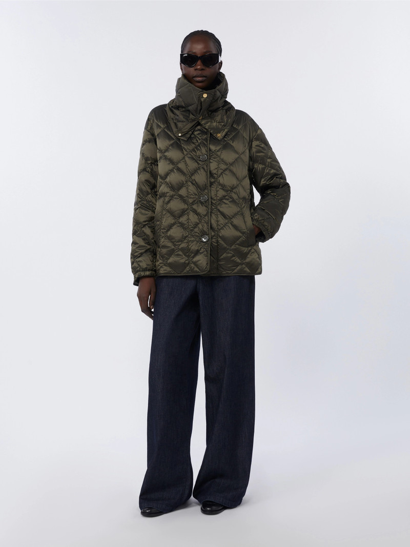 SOFTD Water-repellent quilted canvas down jacket - DARK GREEN 8