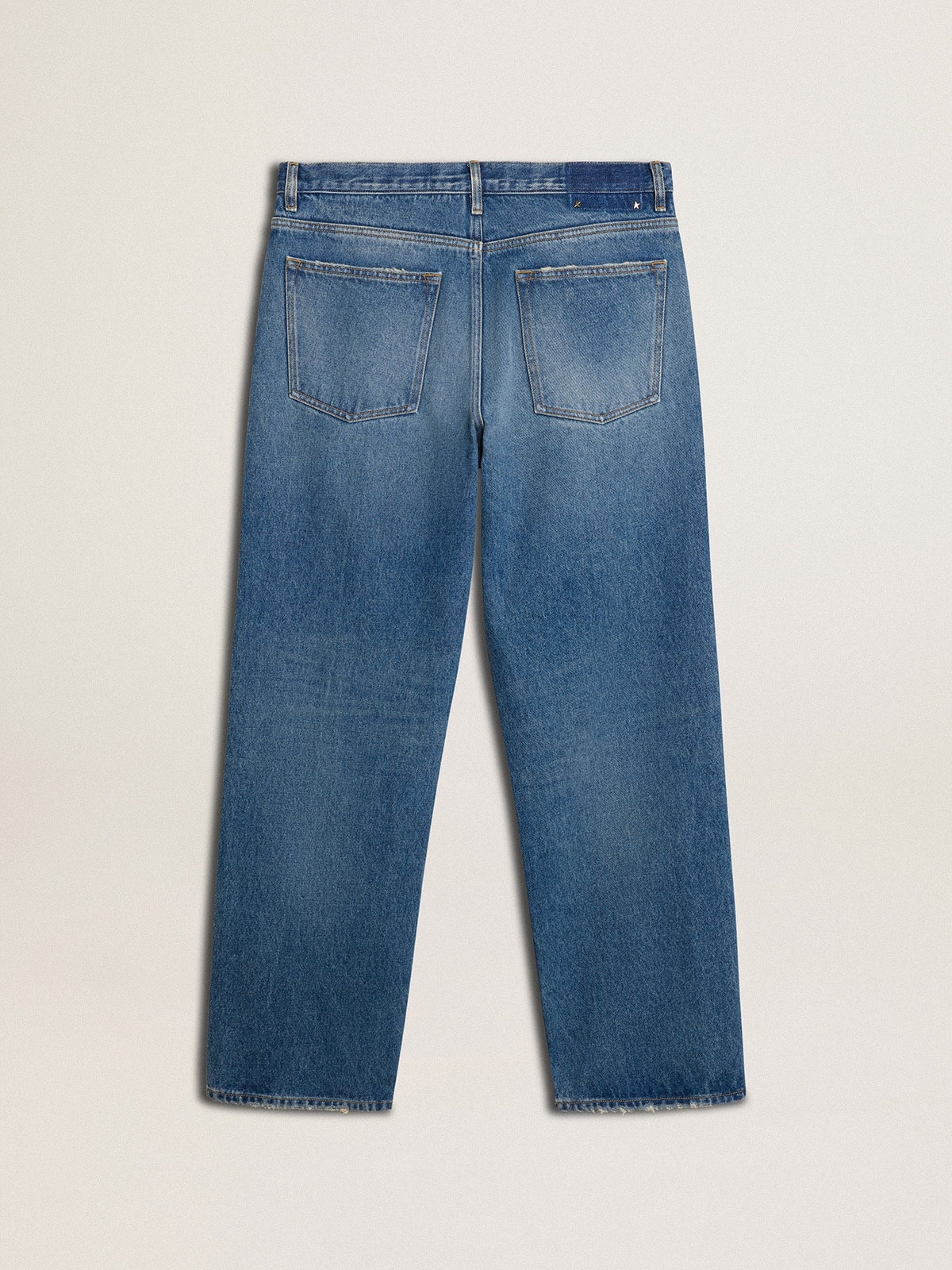 Blue medium wash loose jeans - 2