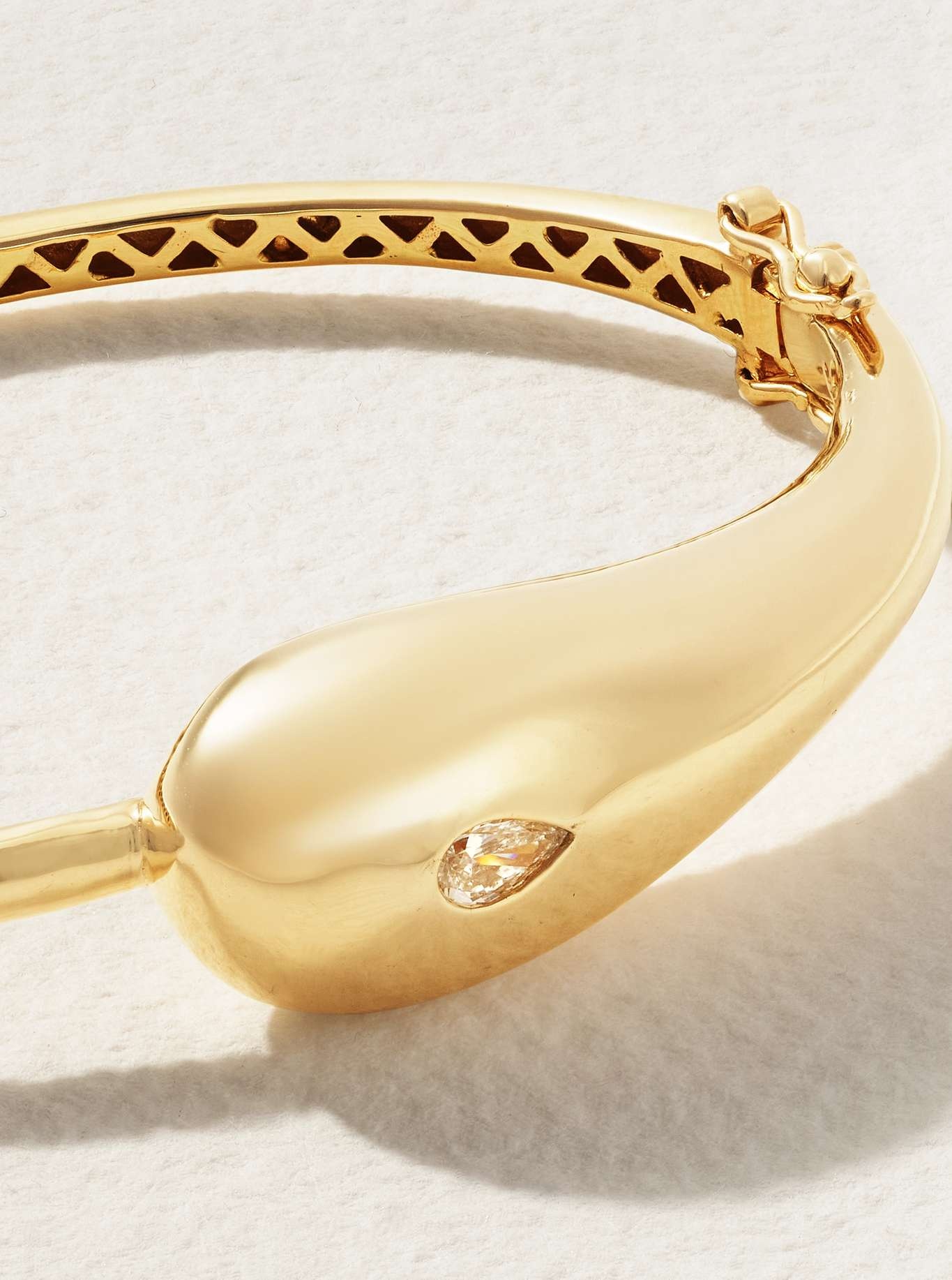 Droplet 14-karat gold diamond bracelet - 4