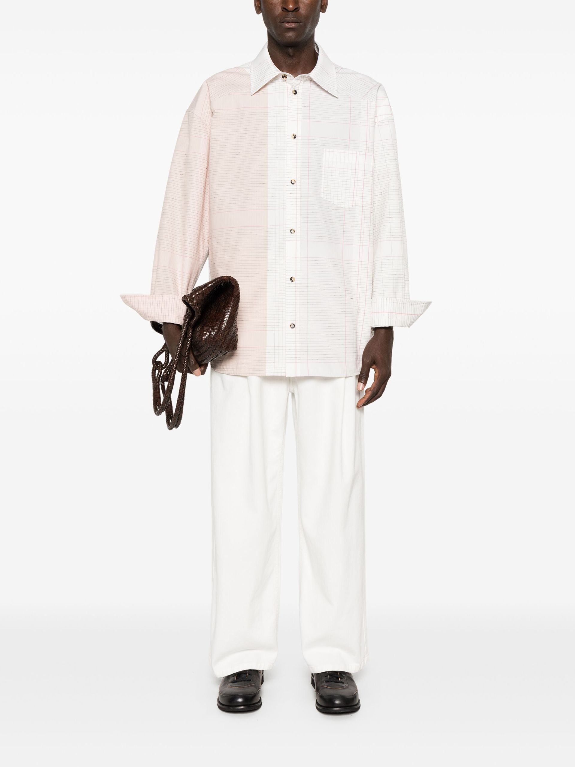 Bottega Veneta patchwork shirt | brownsfashion | REVERSIBLE