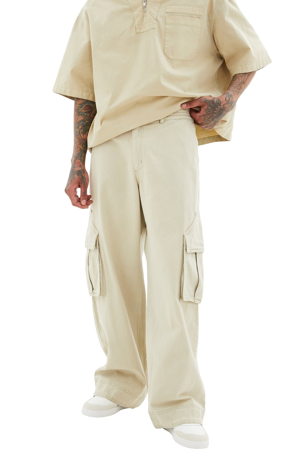 PARTA SPRAY CARGO PANTS (BEIGE) - 2