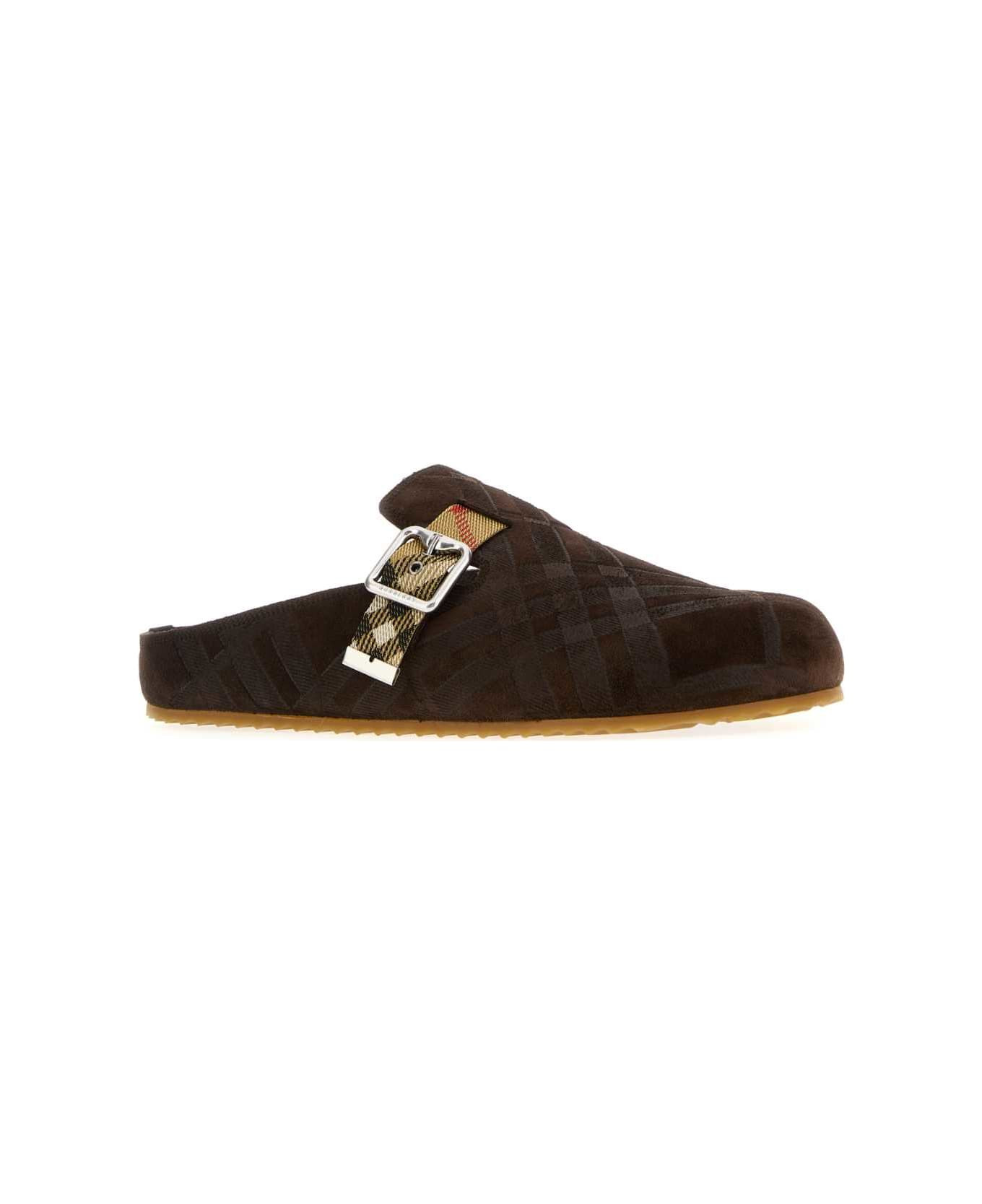 Brown Suede Slippers - 2