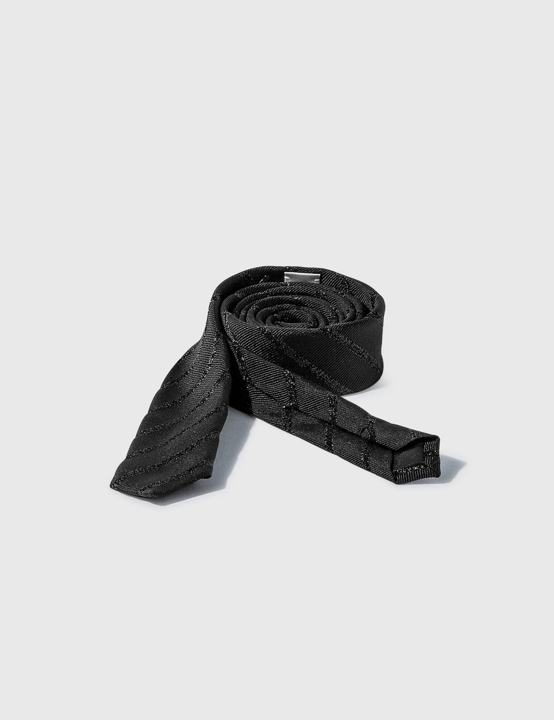 Lame Silk Narrow Tie - 1