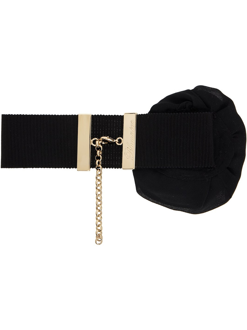 Blumarine Black Grosgrain Rose Choker outlook