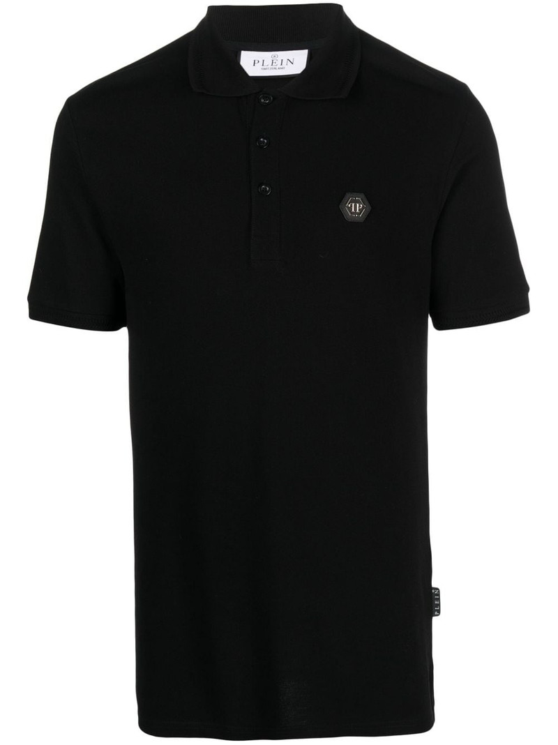 logo_patch short-sleeved polo shirt 1