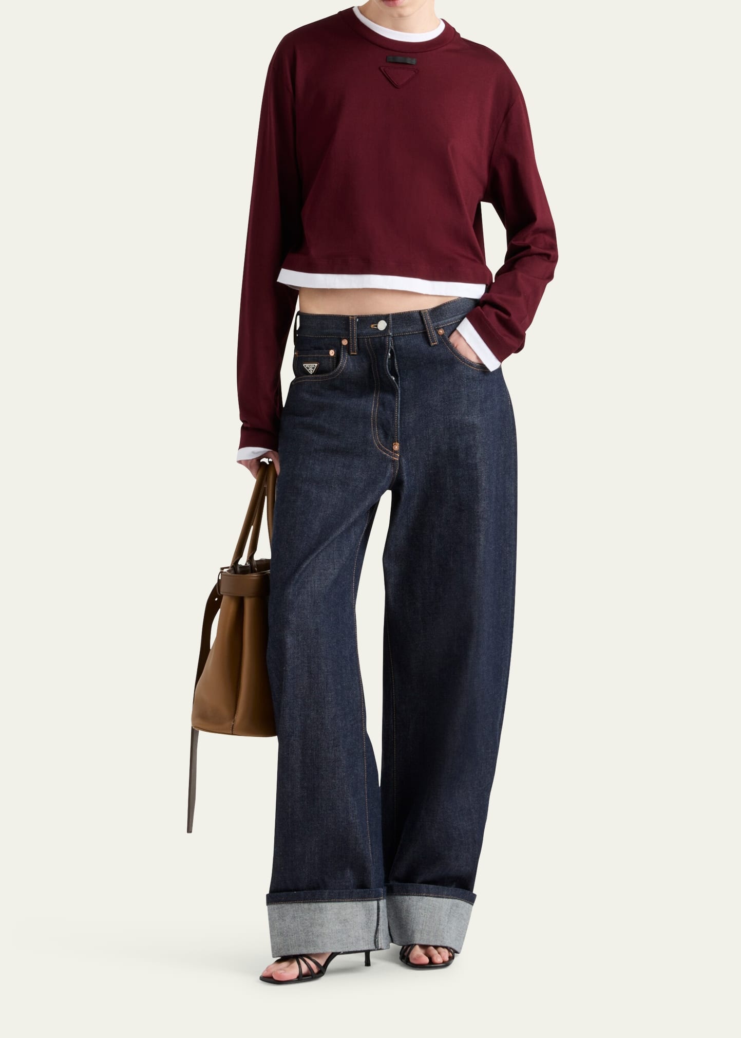 Oversized Long-sleeve Jersey T-shirt - 2