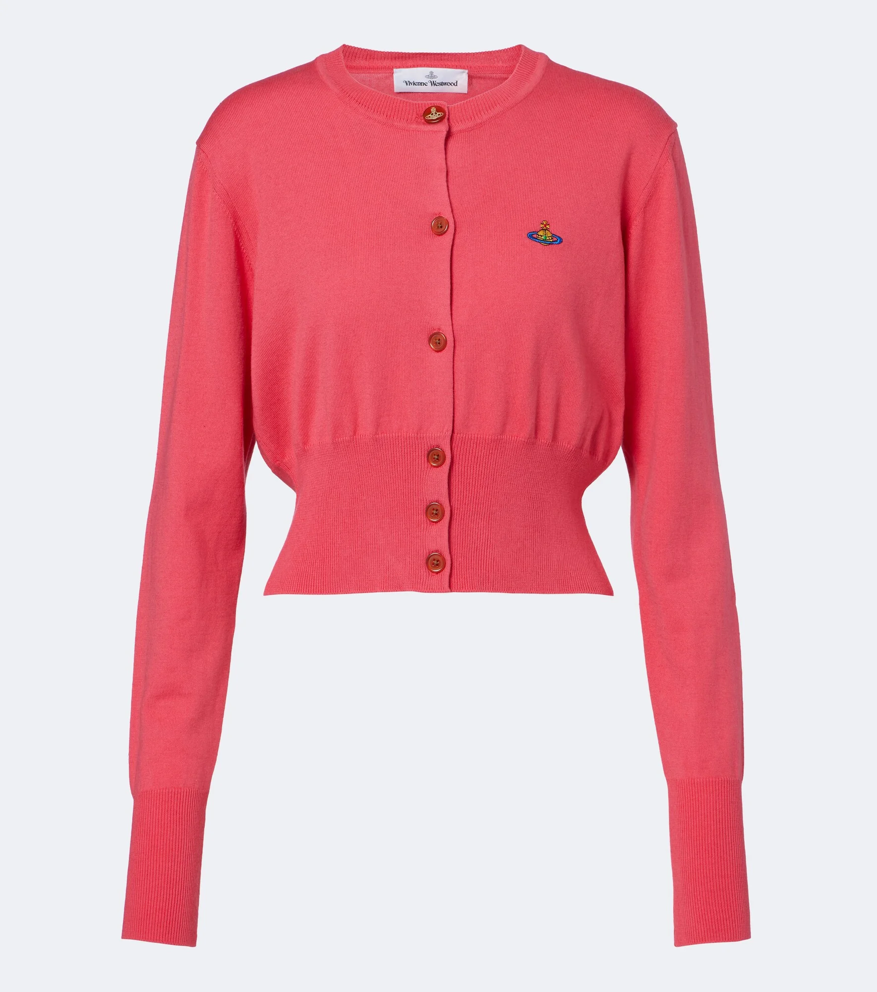 Bea cropped cotton and cashmere cardigan - 1