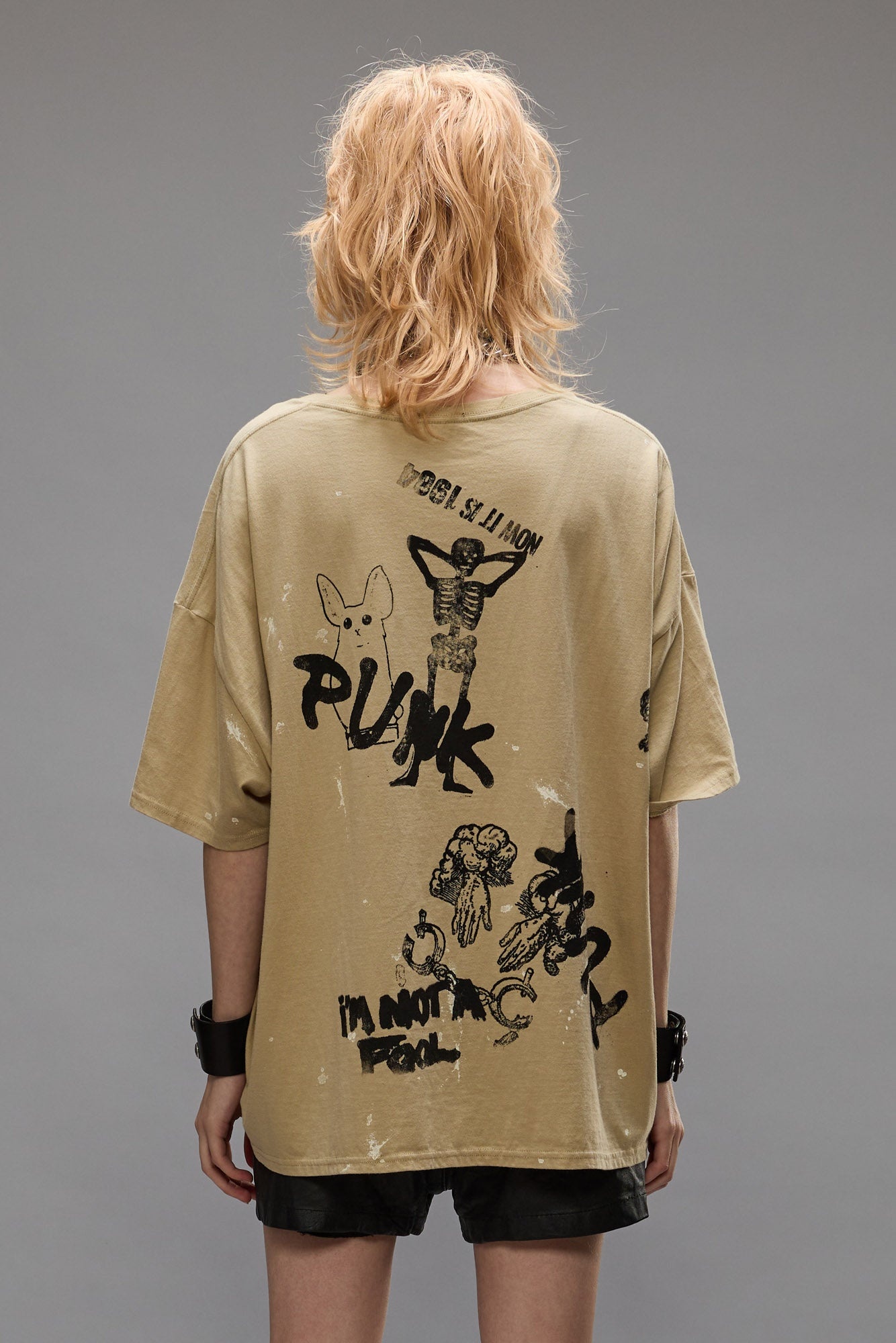 RELAXED STAMP T - SPLATTERED KHAKI - 4