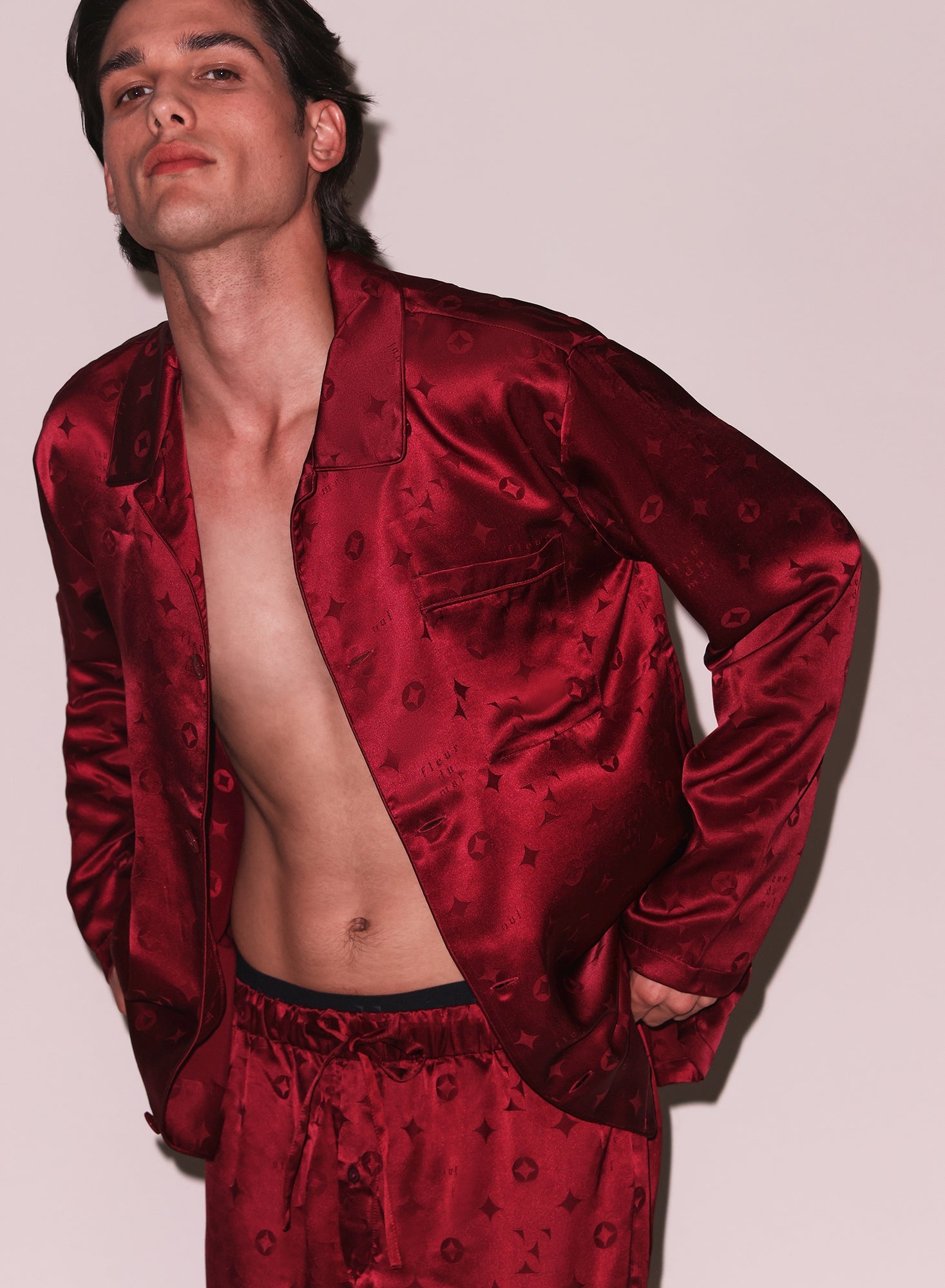 Silk Jacquard PJ Top - 4