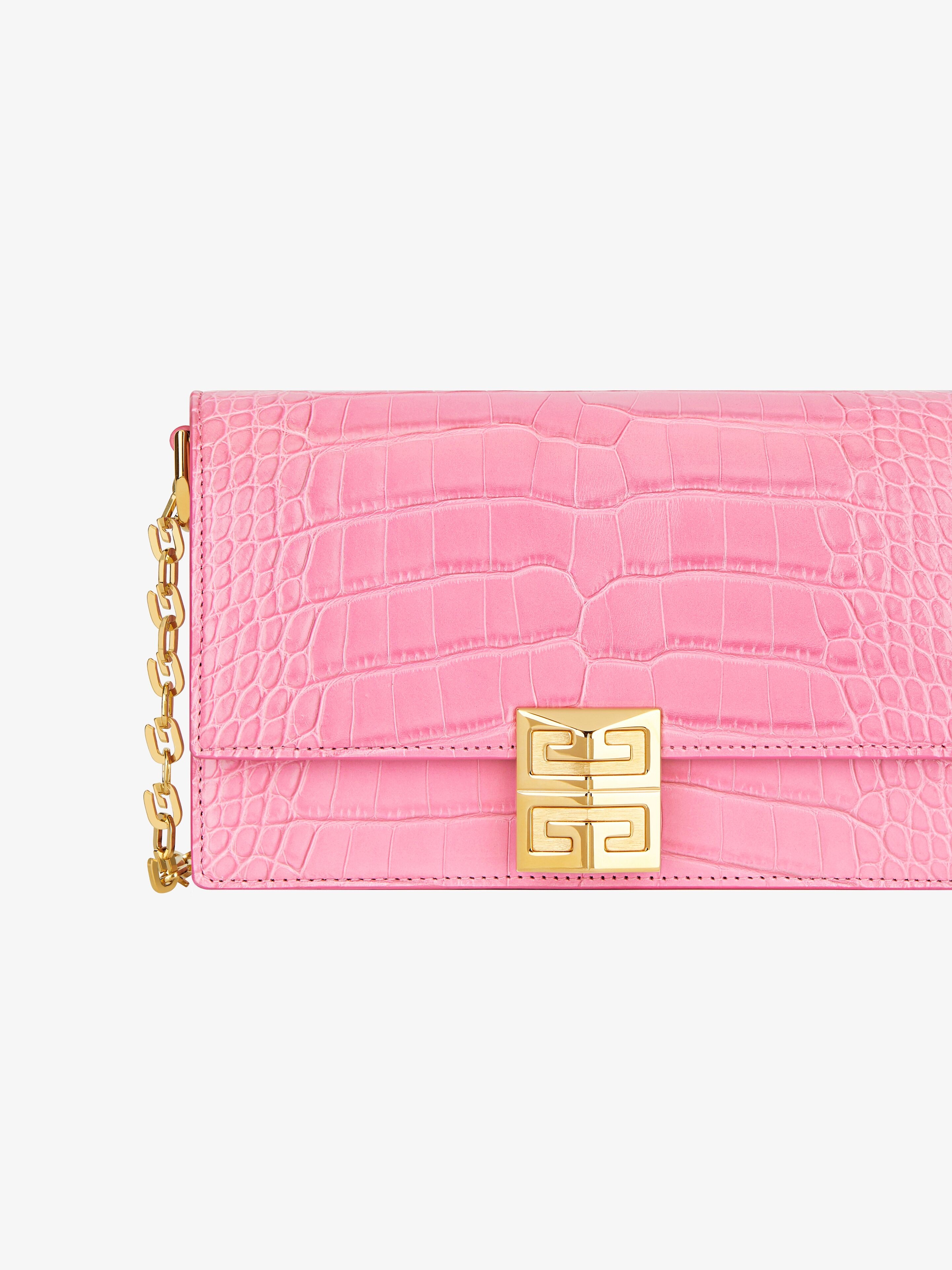 SMALL 4G BAG IN CROCODILE LEATHER WITH CHAIN - 7