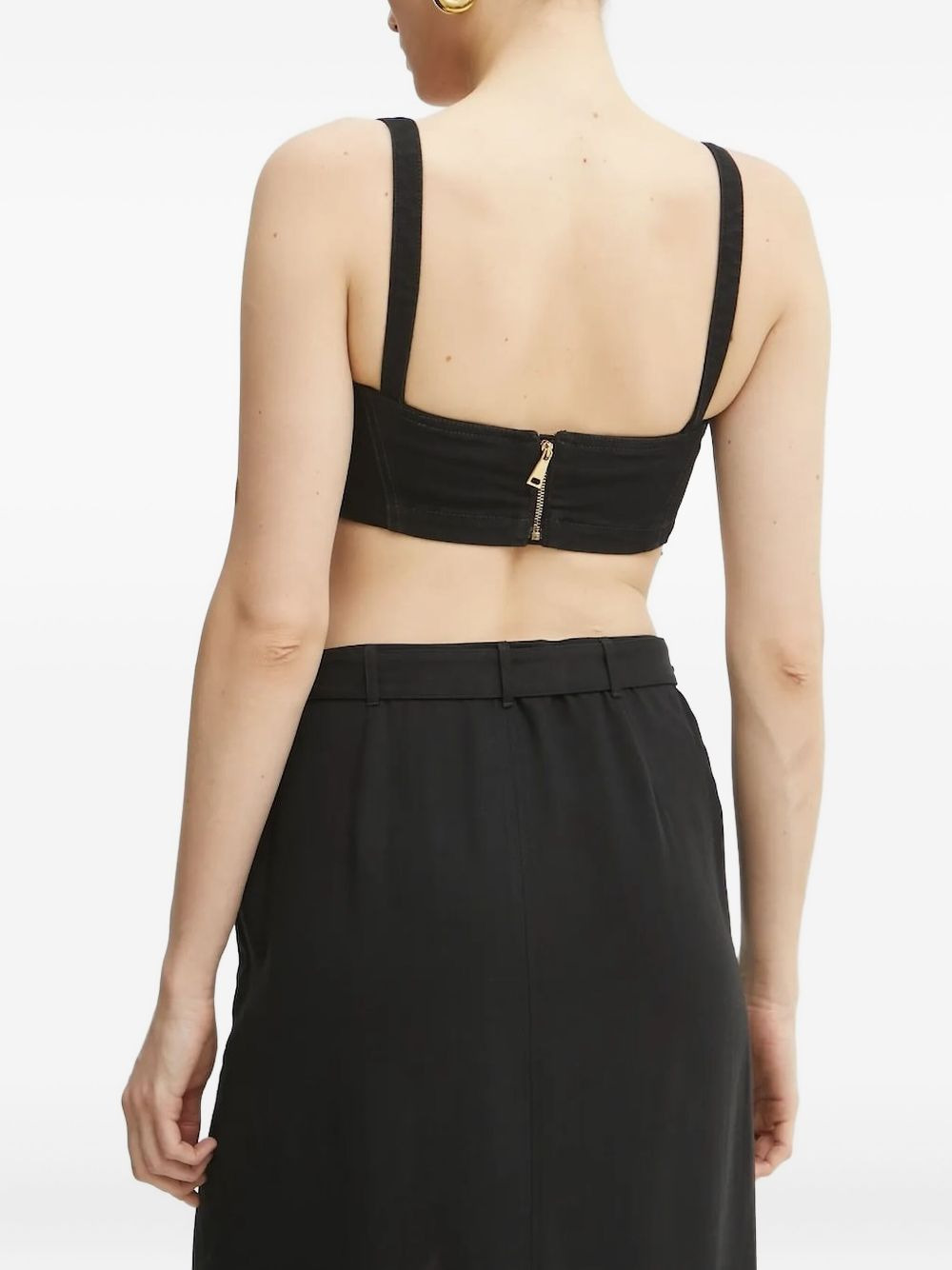 buckle-strap bustier top - 3