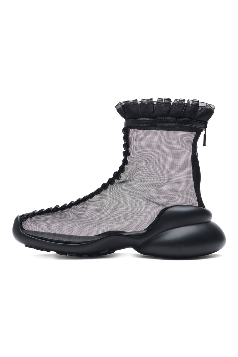 BLACK MESH RUFL BOOTS 3