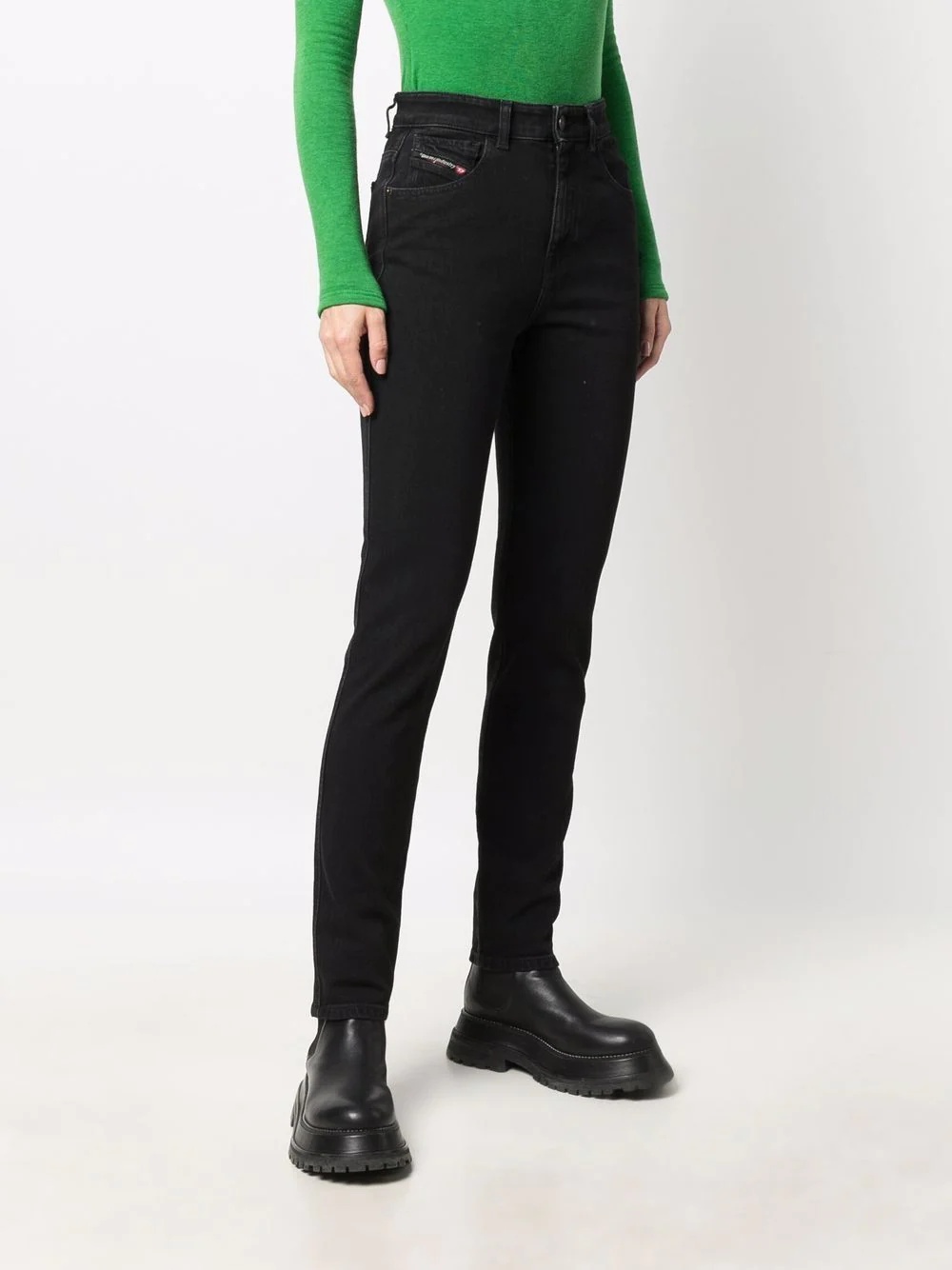 logo-patch denim jeans - 3