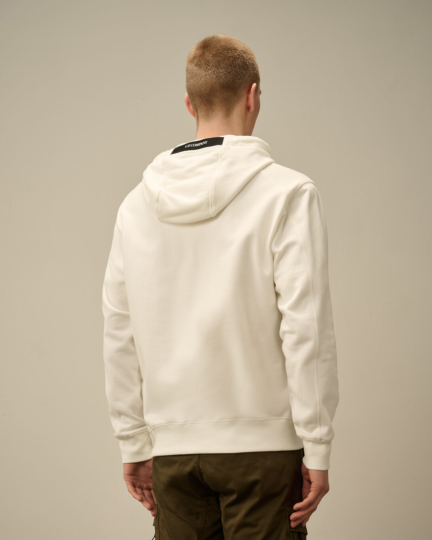 Diagonal Raised Fleece Hooded Sweatshirt - 4