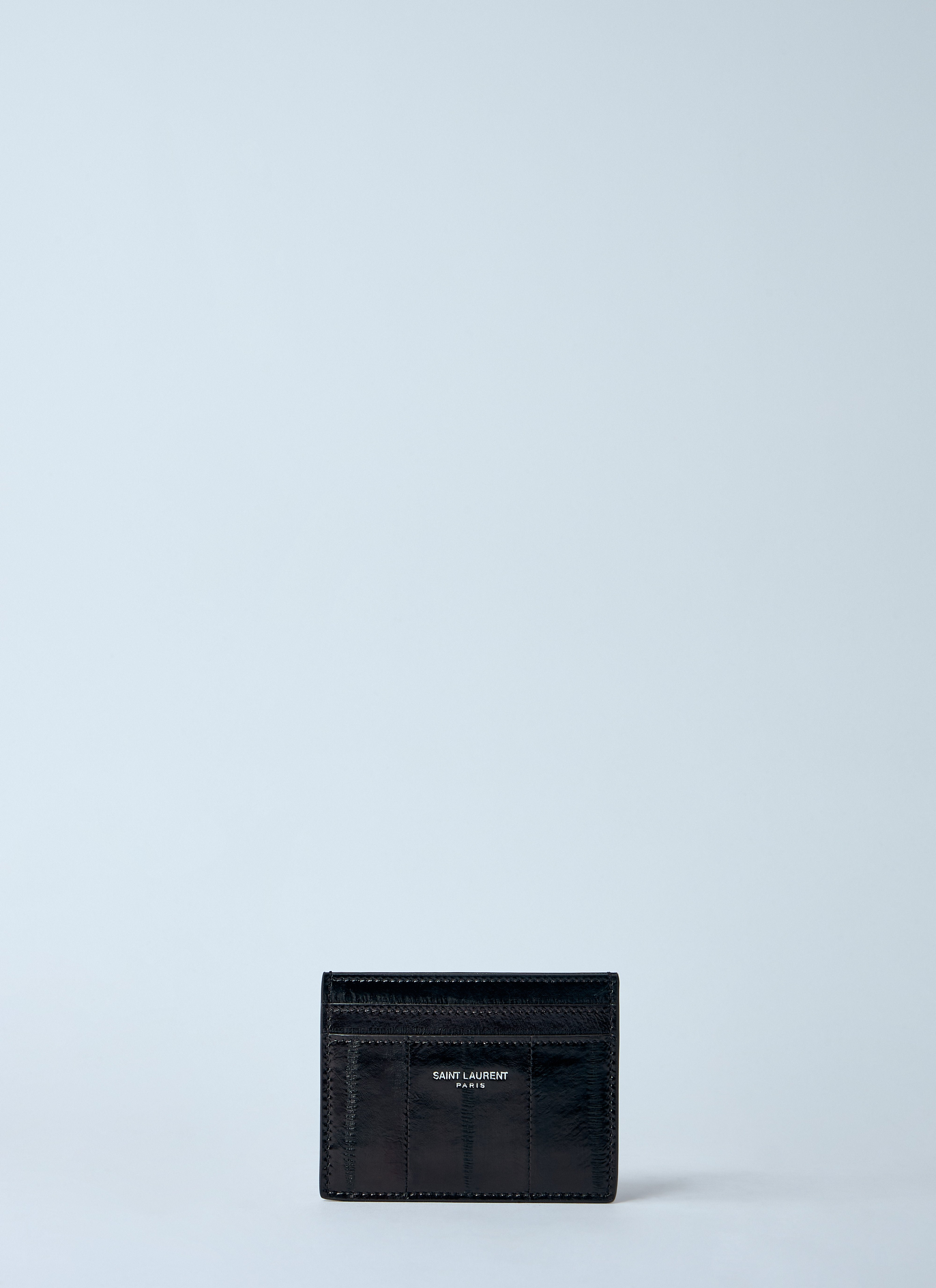 Saint Laurent Men Logo Print Leather Cardholder - 6