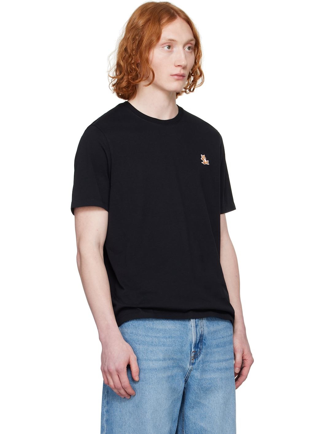 Black Chillax Fox Patch Regular T-shirt - 2