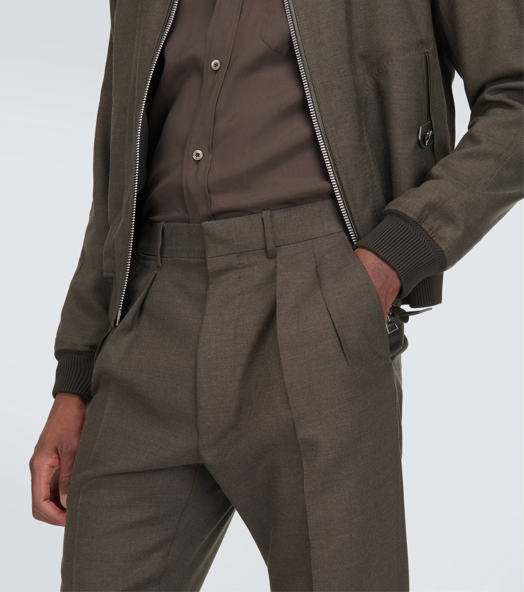 Atticus mohair, wool, and silk tapered pants - 5