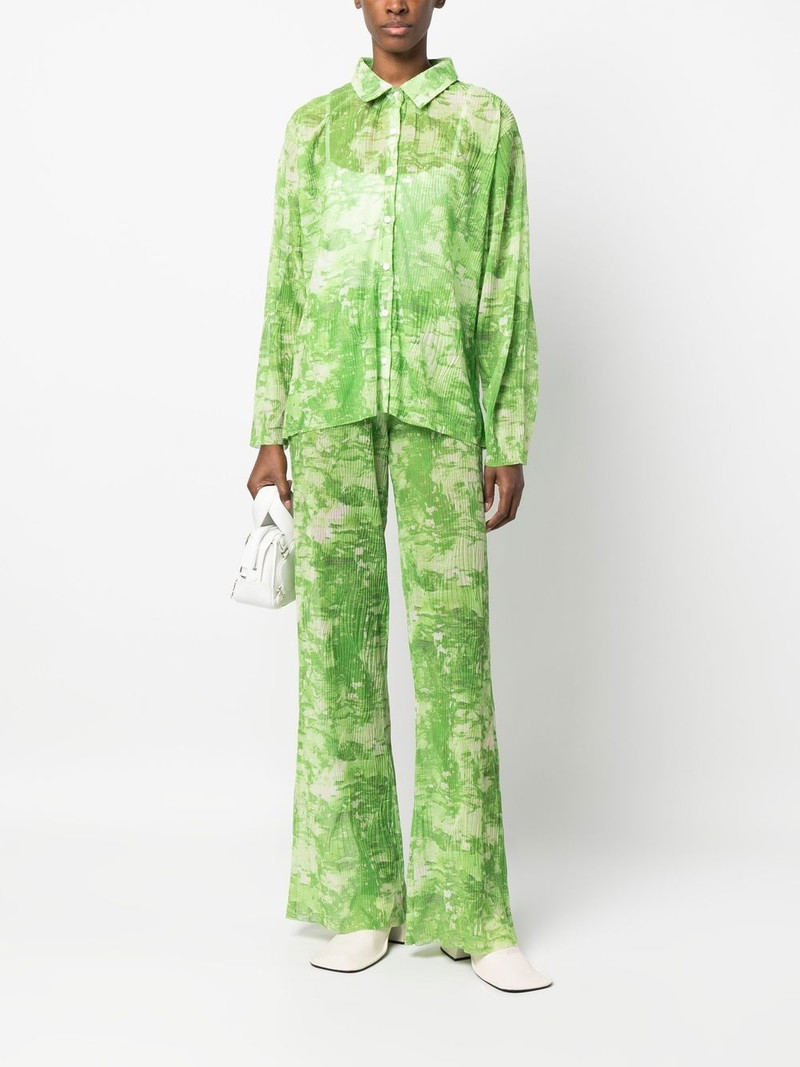 HENRIK VIBSKOV printed plissé shirt outlook