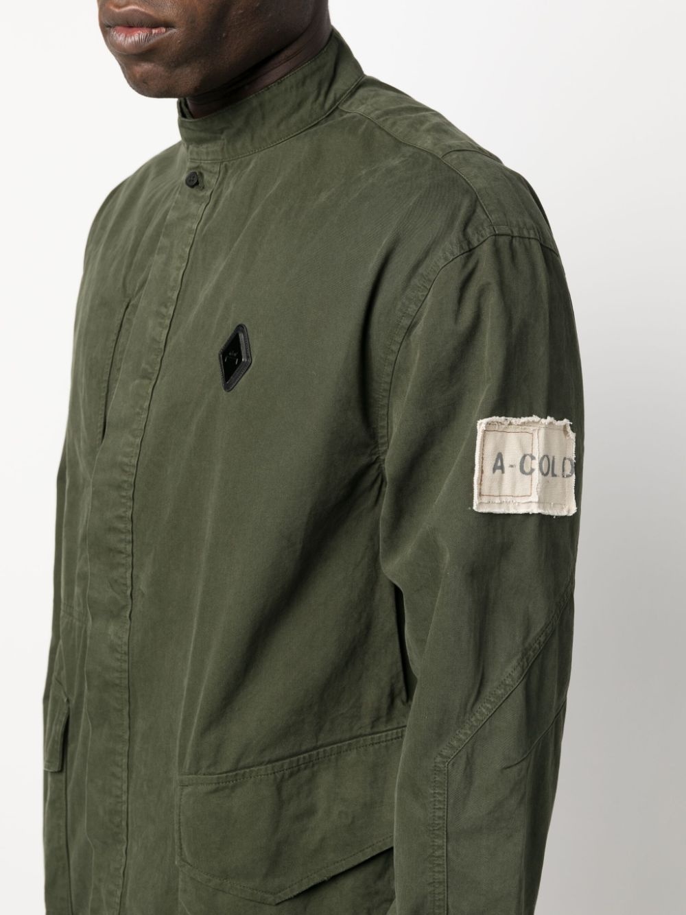 Ando logo-plaque cargo shirt - 5