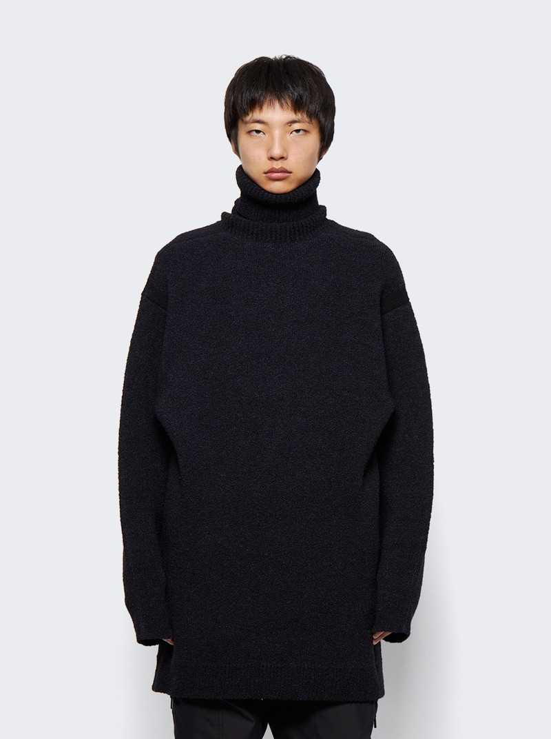 Micro Bouclé Knit Turtleneck Black BLACK 3