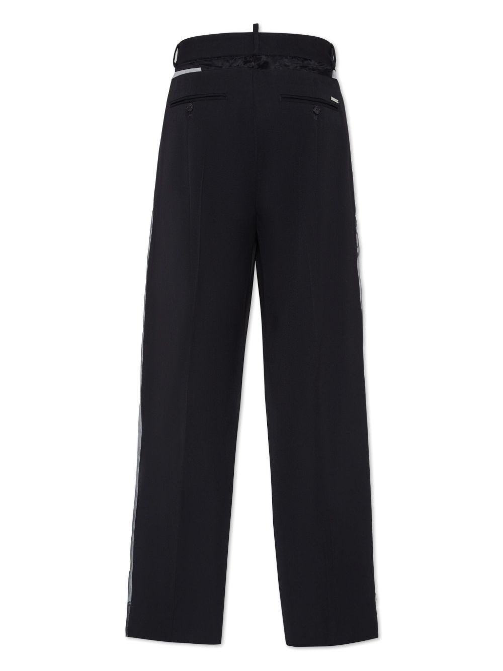 virgin wool straight-leg trousers - 2