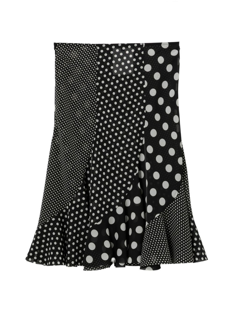 polka-dot pleated midi skirt 1