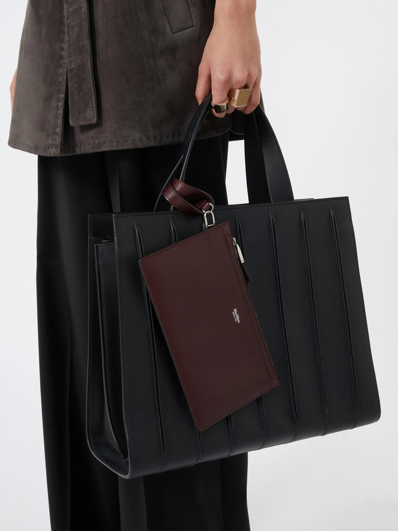 CLASSICPOUCH Wrist-strap leather pouch - BORDEAUX 4