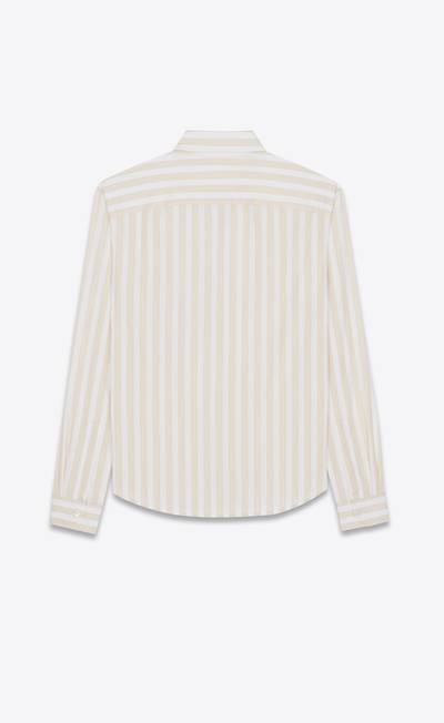 SAINT LAURENT monogram shirt in striped cotton outlook