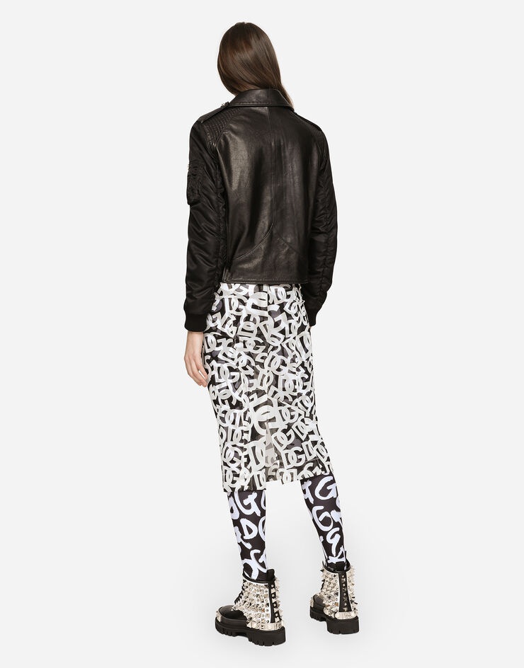 Leather biker jacket - 3