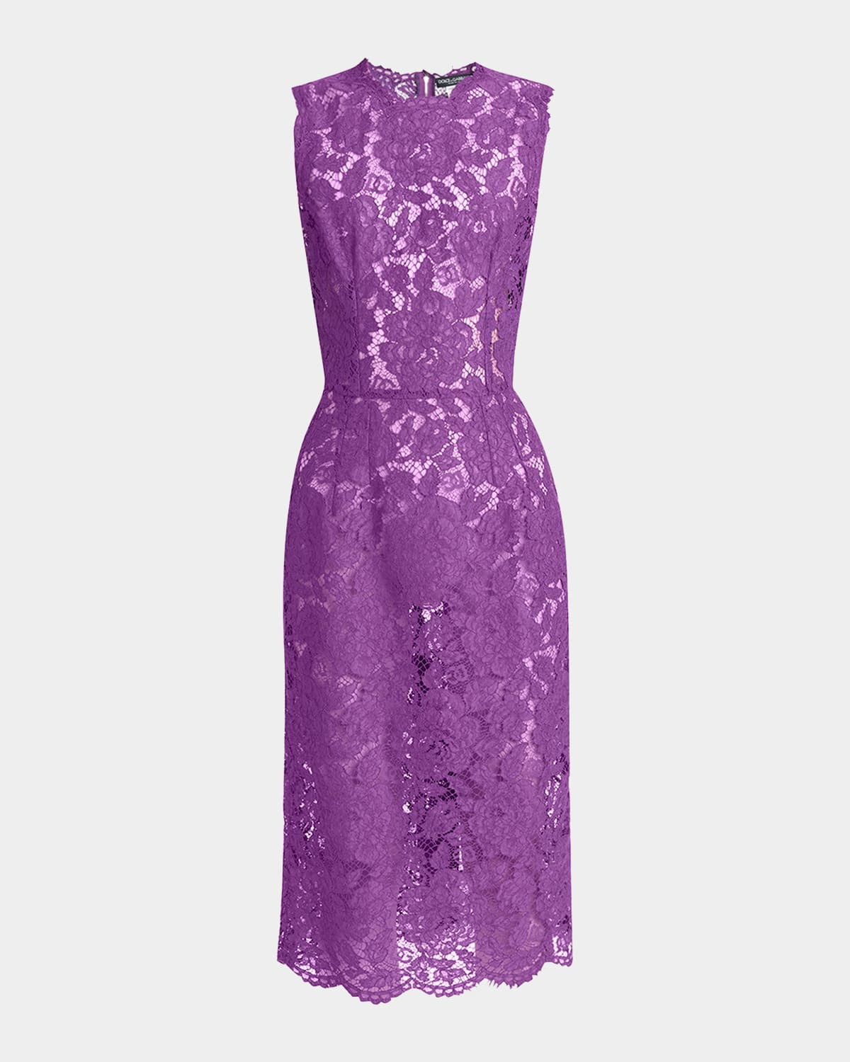 Floral Lace Midi Dress - 1