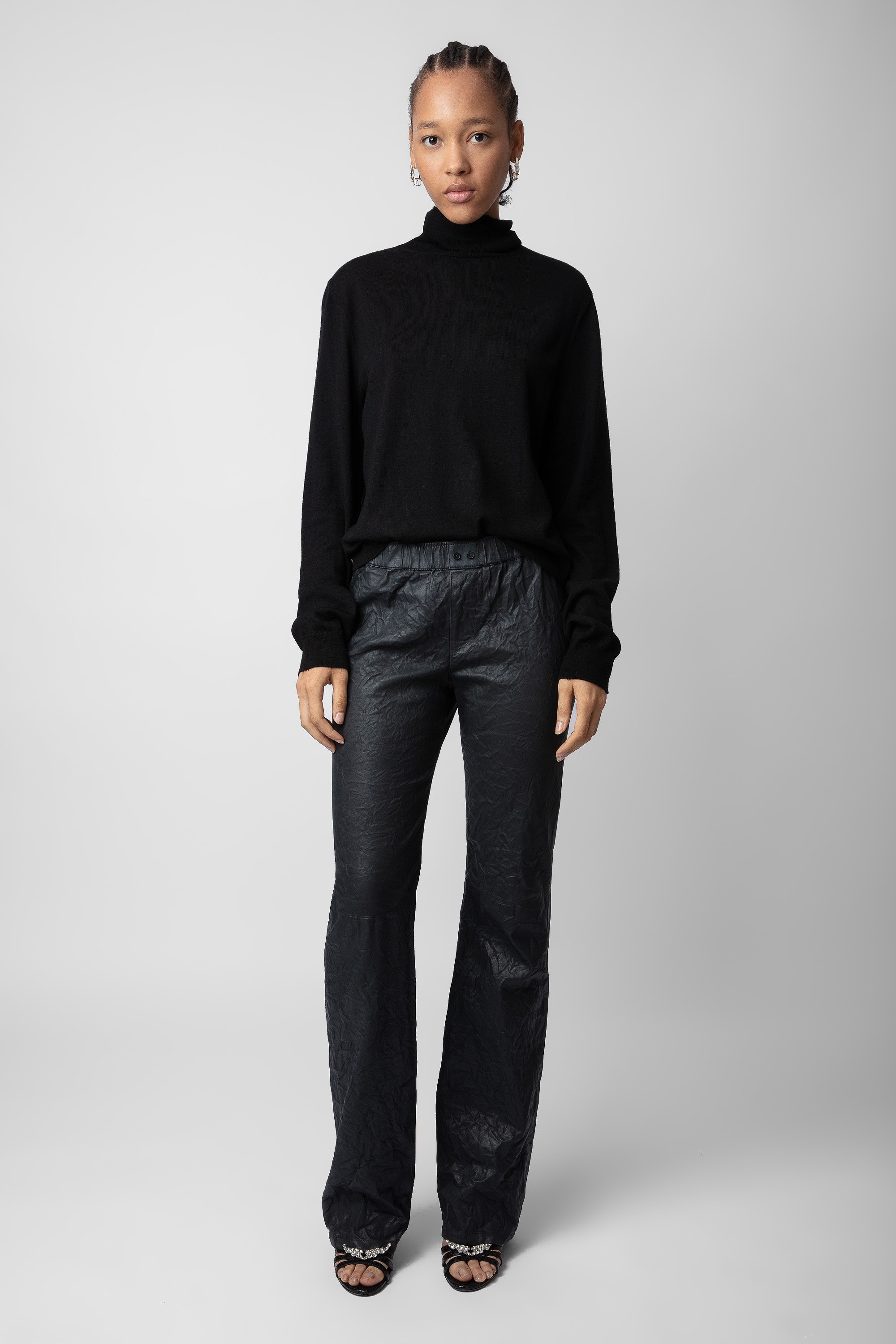 Pauline Crinkled Leather Pants - 2
