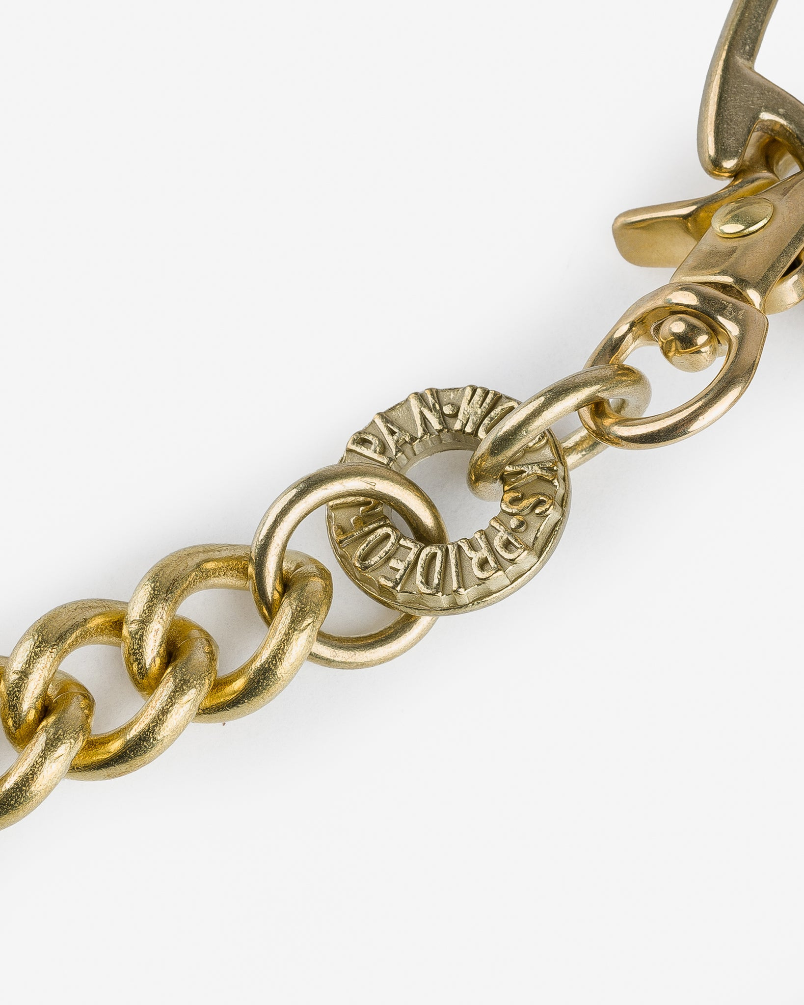 Brass-W14 Wallet Chain with Rings and Clip - Brass - 4