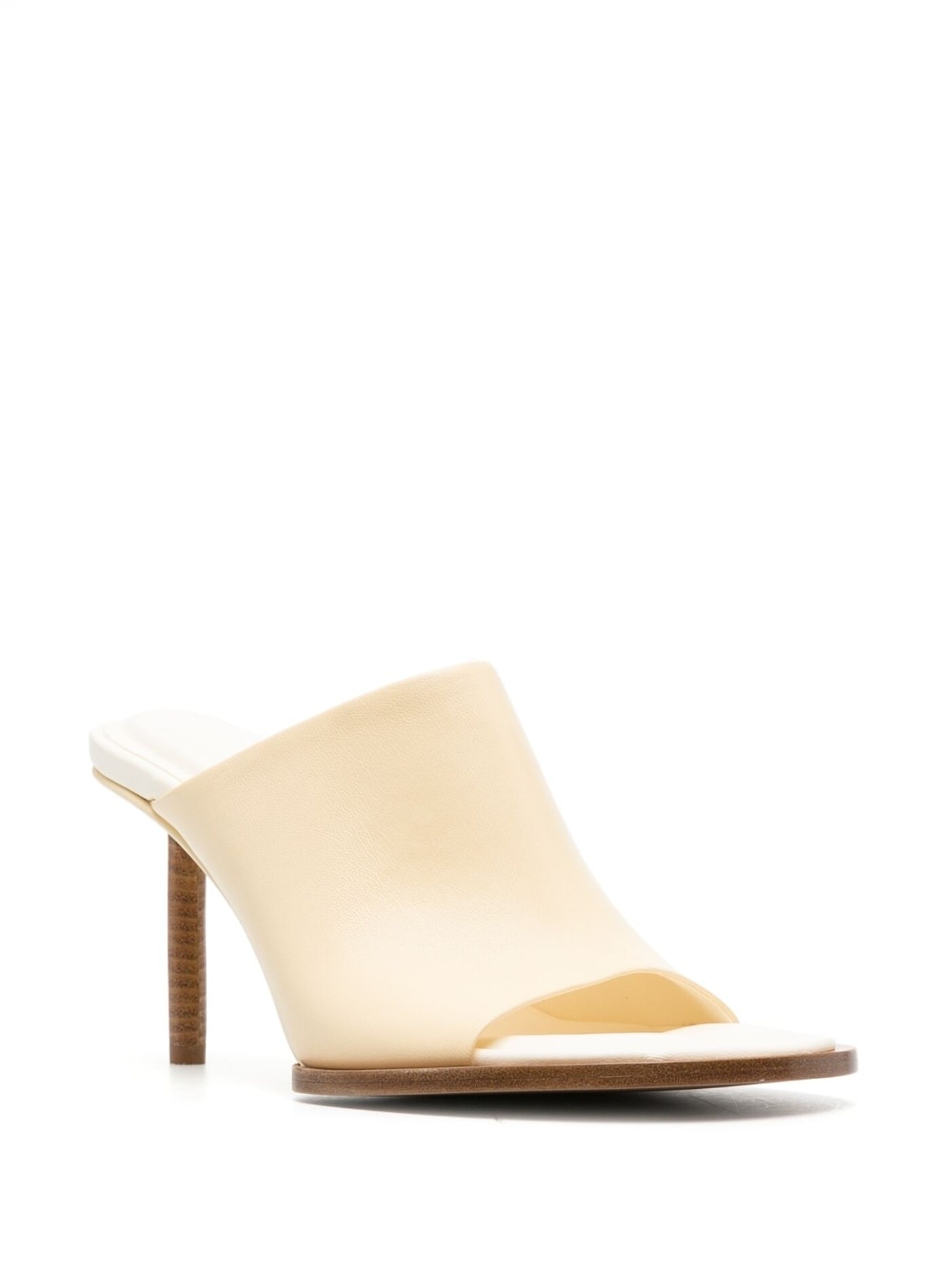 Les mules rond carré leather mules - 2
