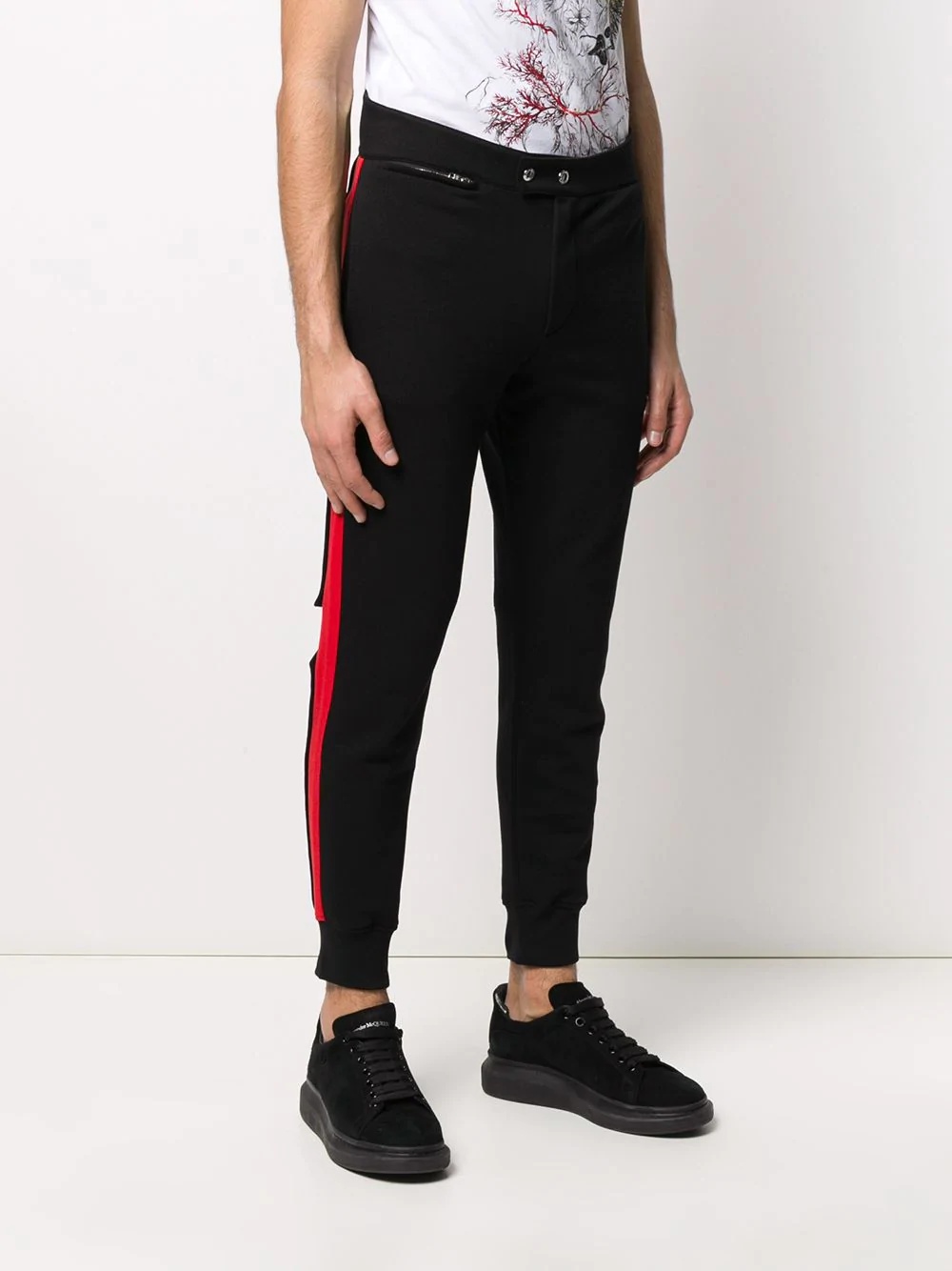 side-stripe track pants - 3