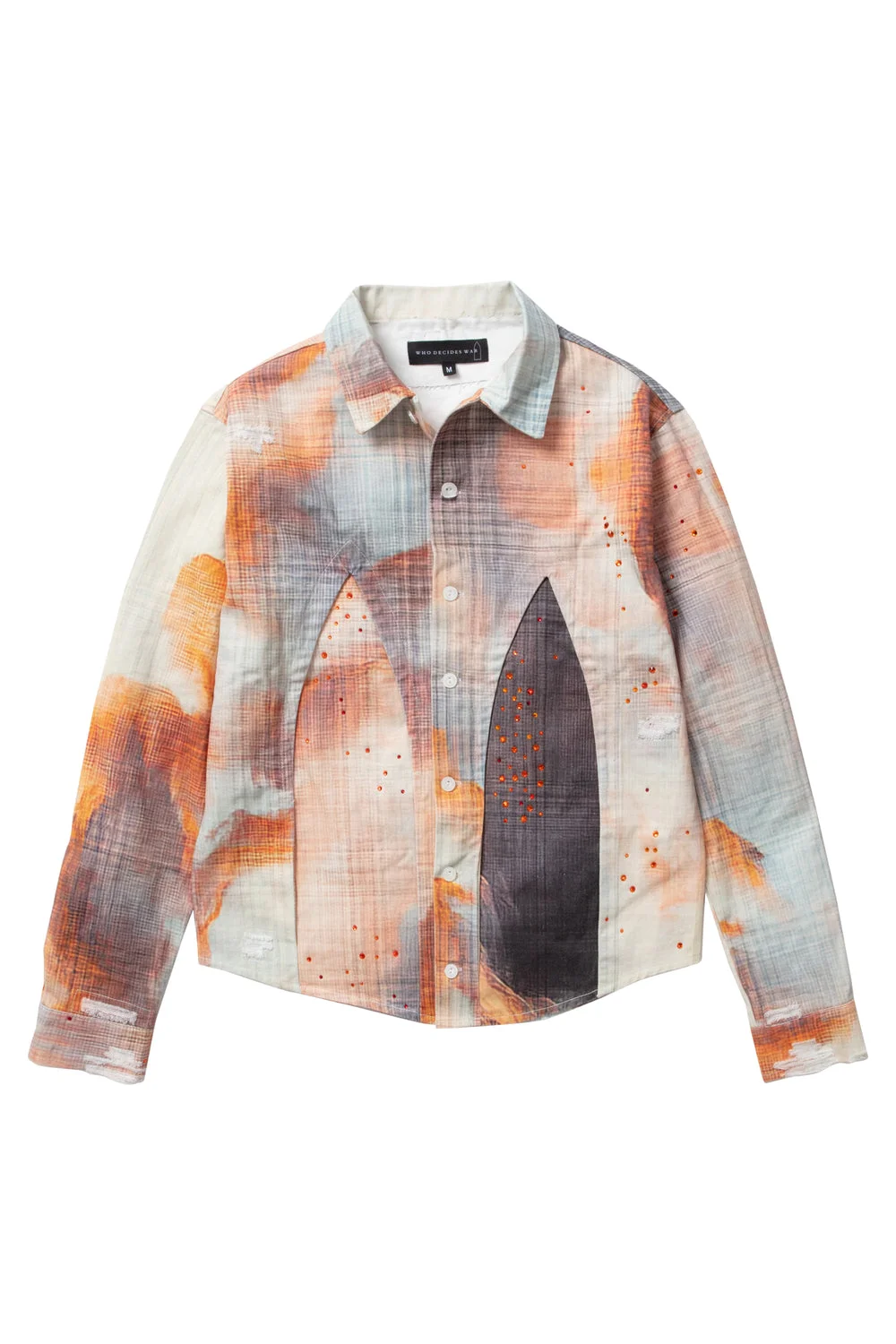 HOLLOW GLASS SUNFIRE BUTTON UP - 1