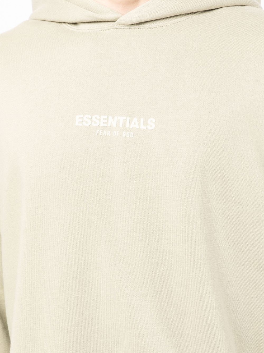 logo-print detail hoodie - 5