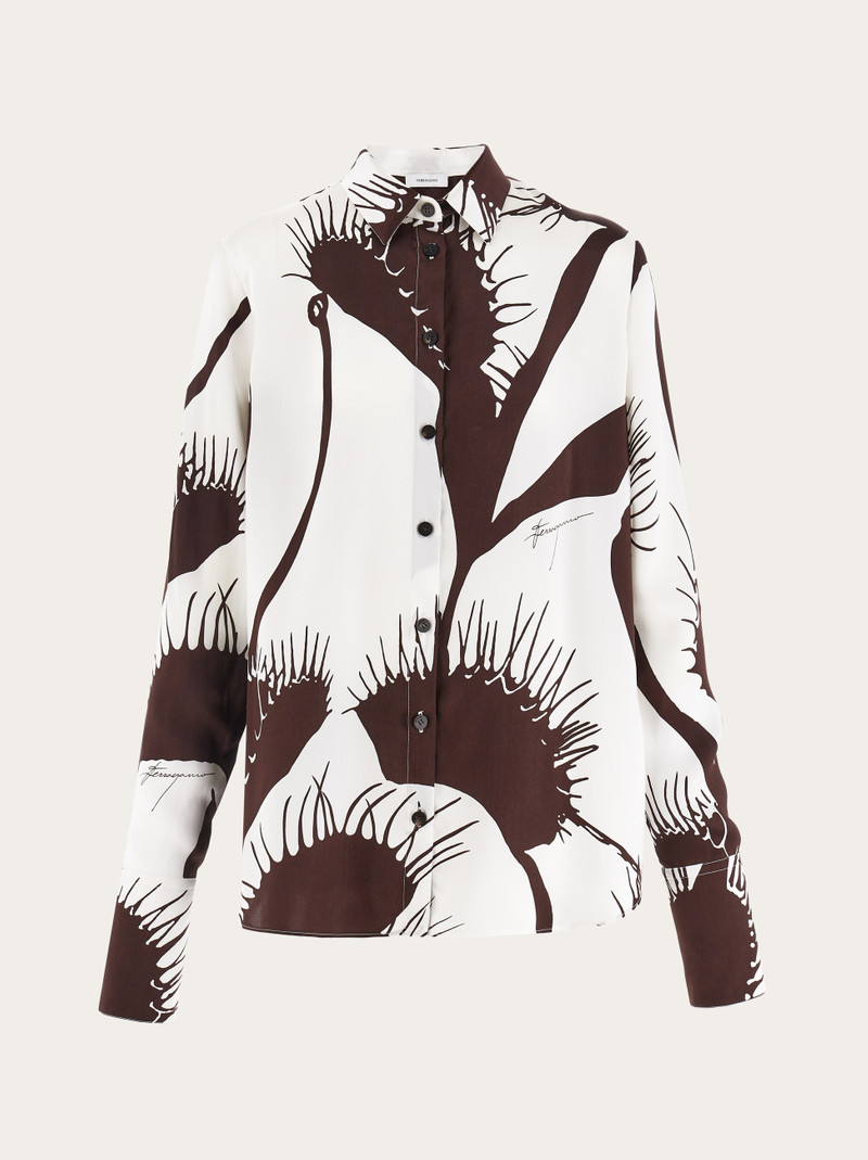 Venus print silk shirt 1