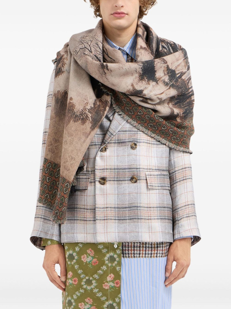 Pierre-Louis Mascia geometric-pattern scarf outlook