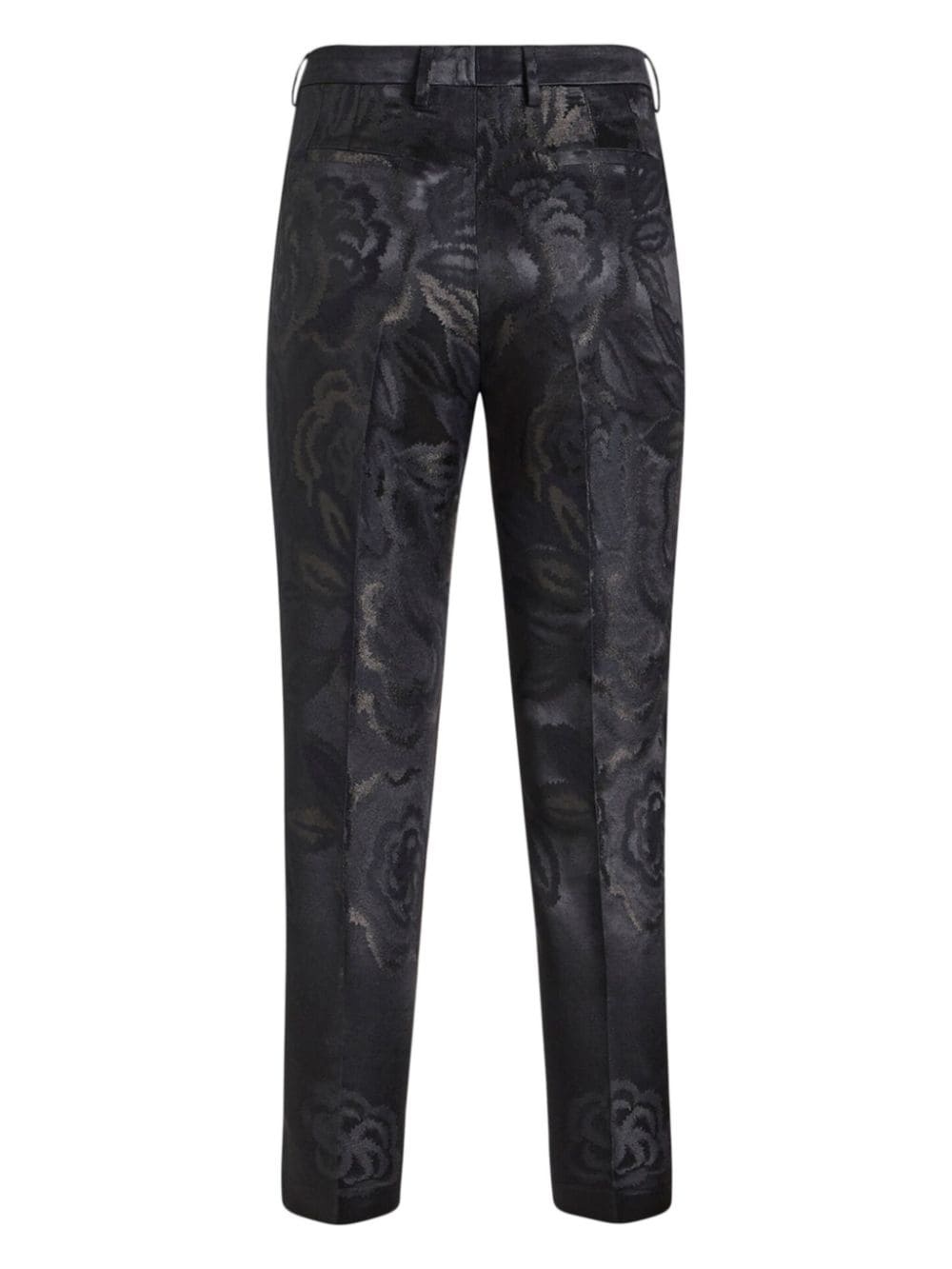 jacquard tapered trousers - 6