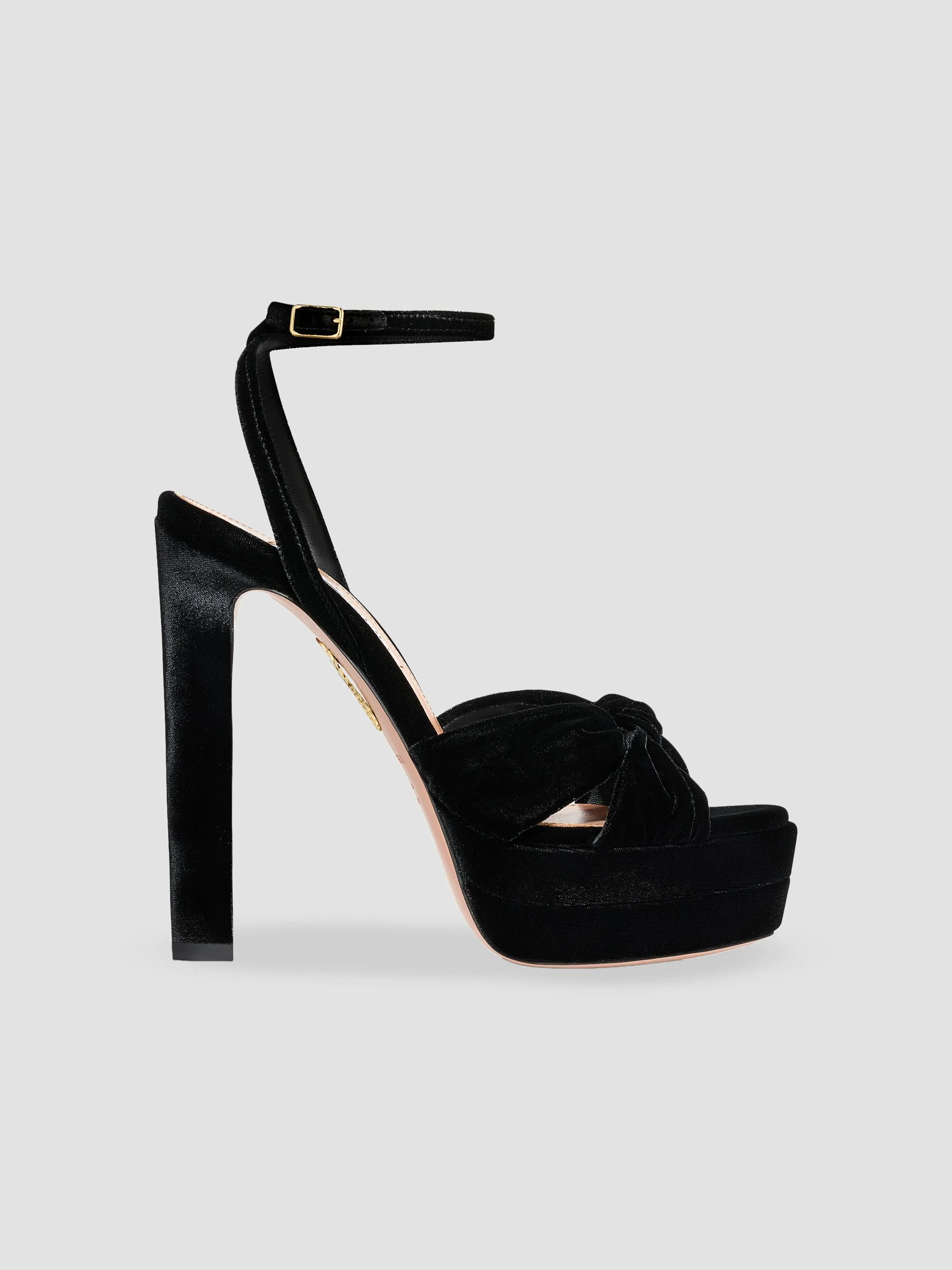Women's Cupid 130MM Suede Platform Sandals - Black - 1