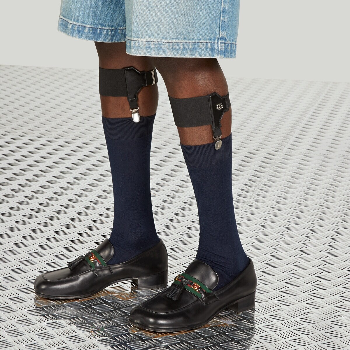 GG cotton silk jacquard socks - 3