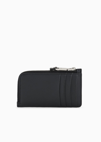 EMPORIO ARMANI Trompe l'œil-print card holder with wrap-around zip outlook