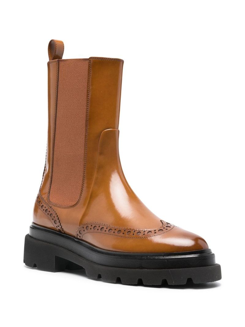 Santoni leather Chelsea boots outlook